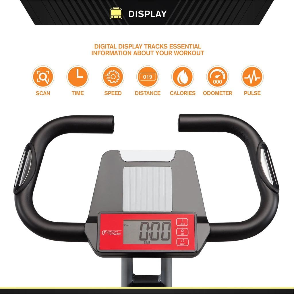 Folding Upright Exercise Bike with Adjustable Resistance T825683
