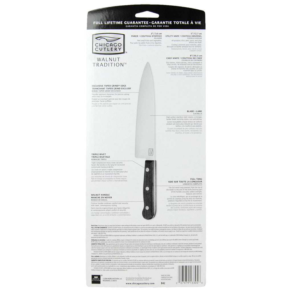 3-Piece Parer Utility and Chef Knife Set C22493