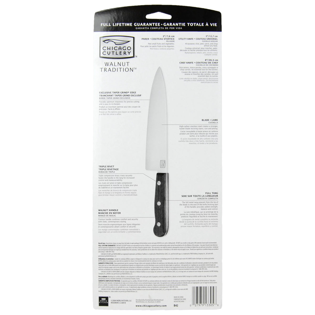 3-Piece Parer Utility and Chef Knife Set C22493