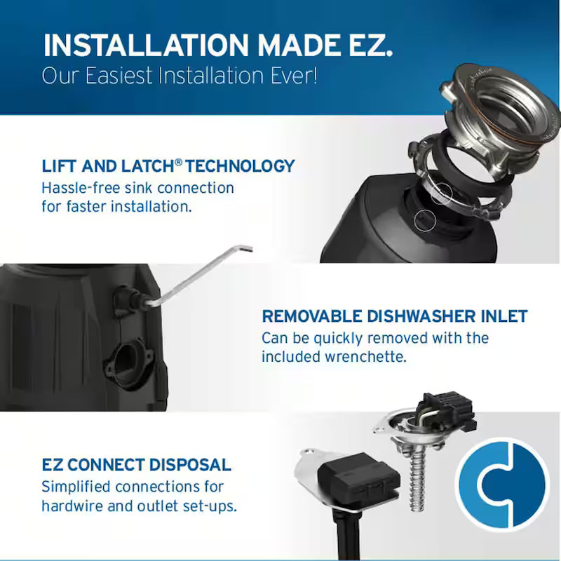 3/4 HP Continuous Feed Garbage Disposal Z697