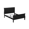 Black Full Sleigh Panel Bed Q933