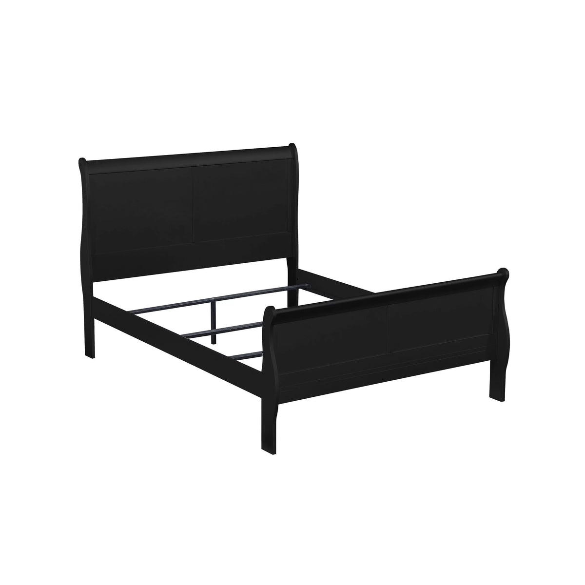 Black Full Sleigh Panel Bed Q933