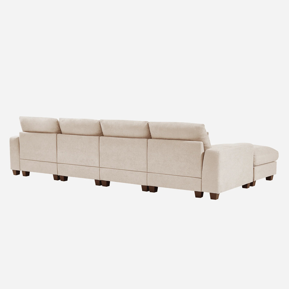 Modern L-Shape Feather Filled Sectional Sofa with Reversible Chaise S2600