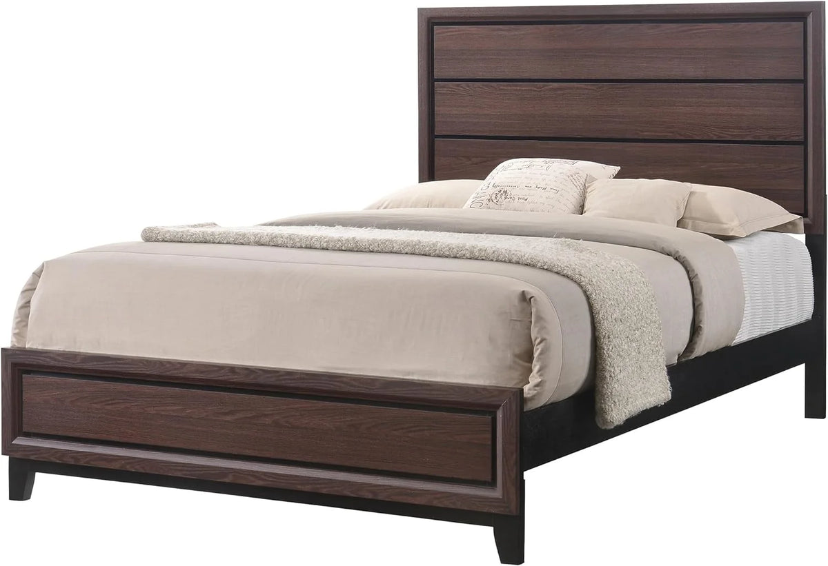 4-Piece King Bedroom Set with Dresser Mirror and Nightstand D9656