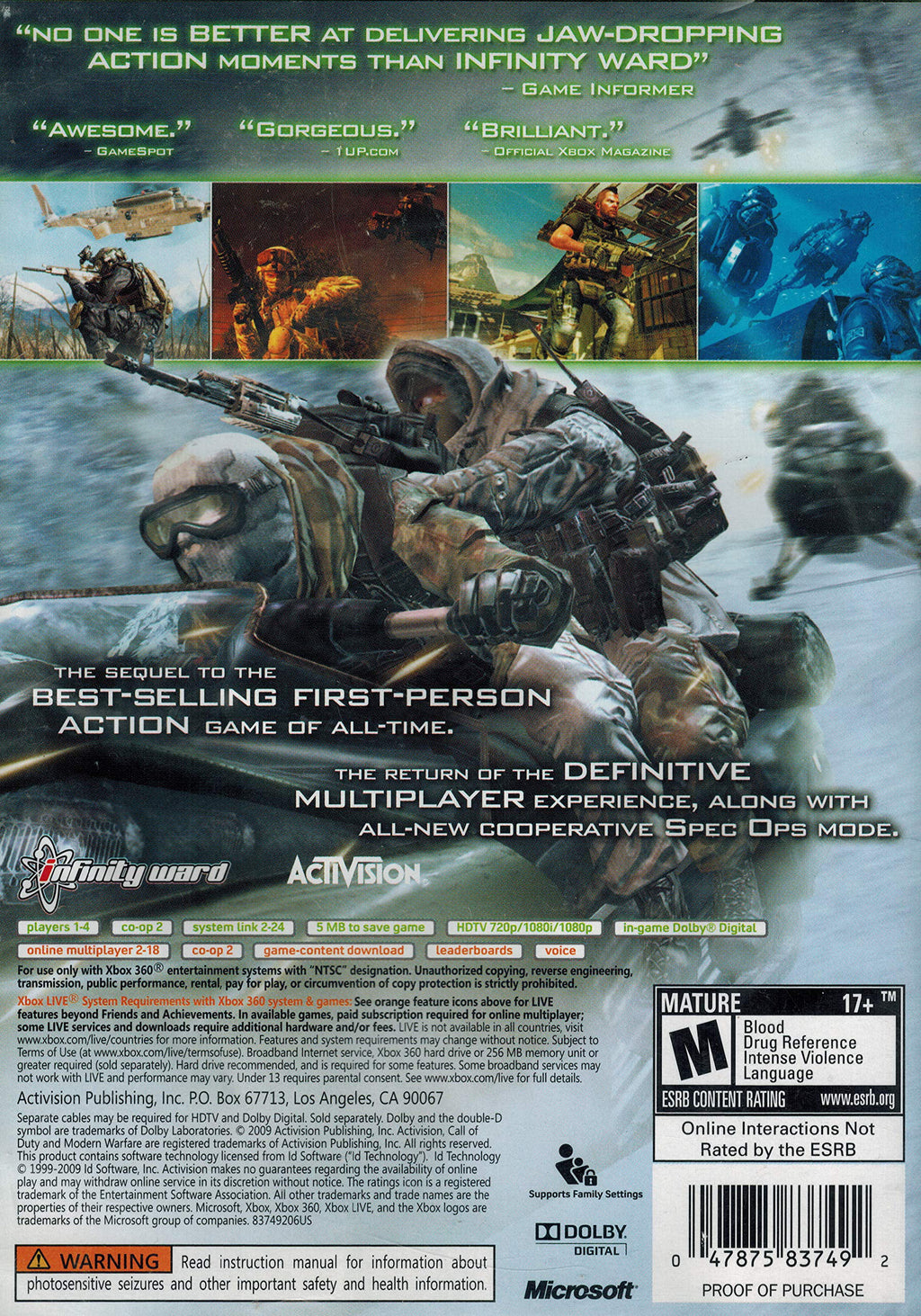 Call of Duty: Modern Warfare 2 Xbox 360 K262