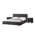 3 Piece Bedroom Set with Queen Platform Bed and Set of 2 Nightstand in Black P203352