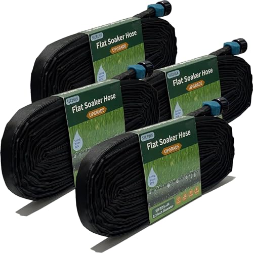 Flat Soaker Hose 75 ft Dual-layer Leak-free S377673