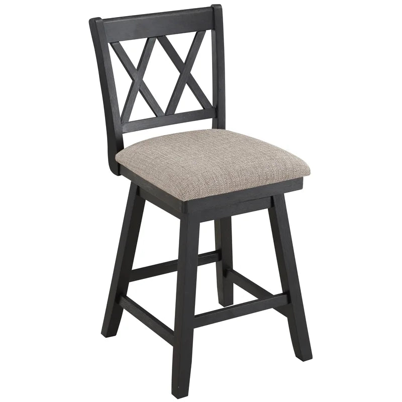 24" Swivel Solid Wood Counter Stool B852031