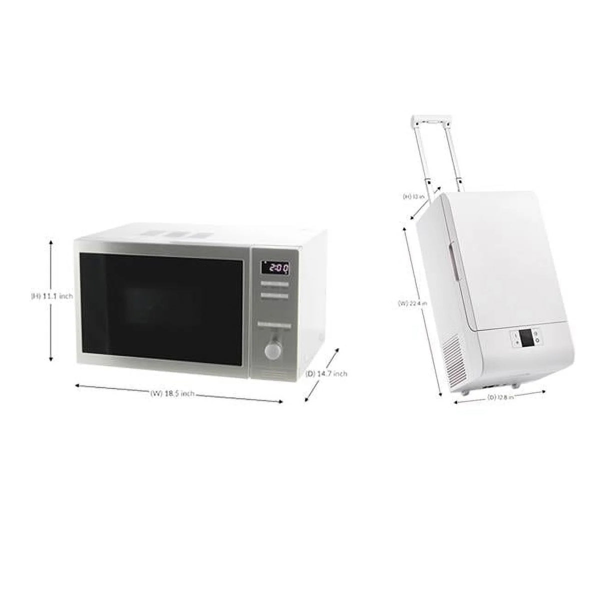 800W Combo Microwave Oven and 50W Refrigerator N875267