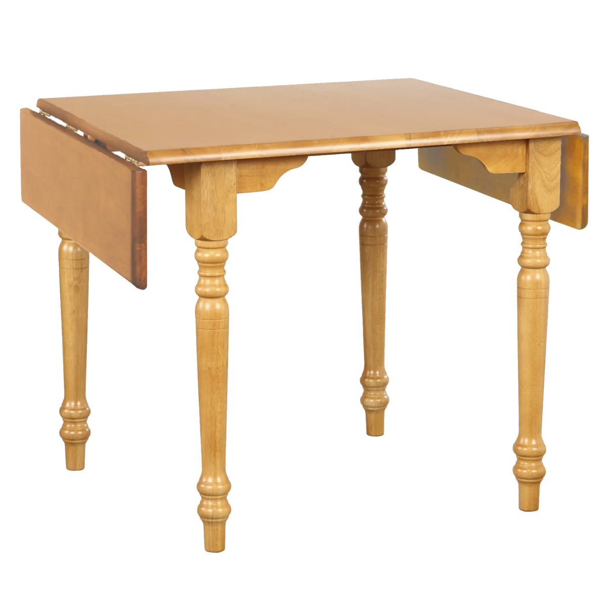 48" Extendable Drop Leaf Light Oak Wood Dining Table F184