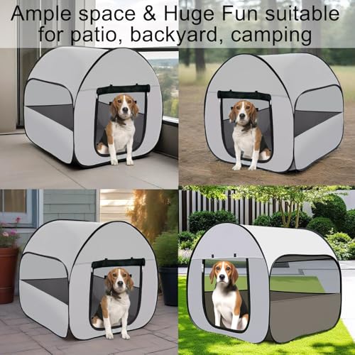 Large Portable Pop-Up Dog Kennel with Carry Bag G806
