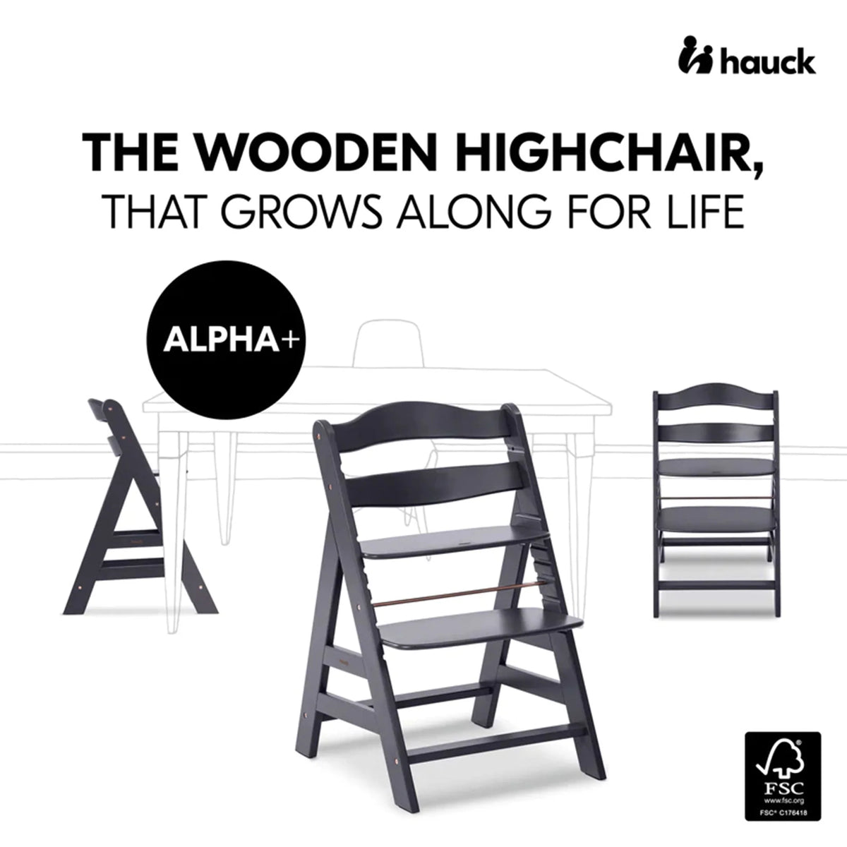 Adjustable Wooden Highchair C560968