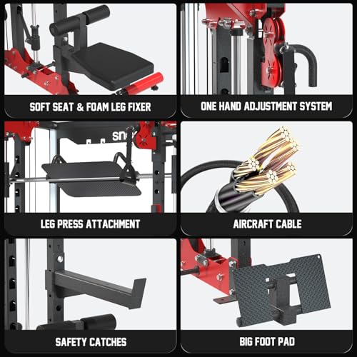 Smith Machine with Cable Crossover and Leg Press T629375