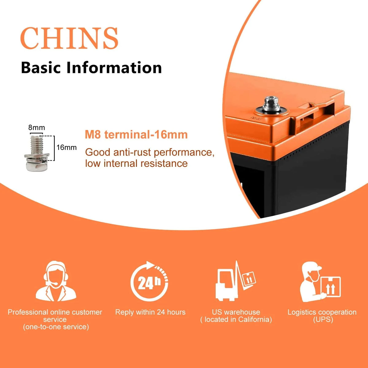 12V 100AH LiFePO4 Lithium Battery E542880