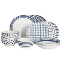 Light Blue 16-Pieces Fine China Dinnerware Set W391619
