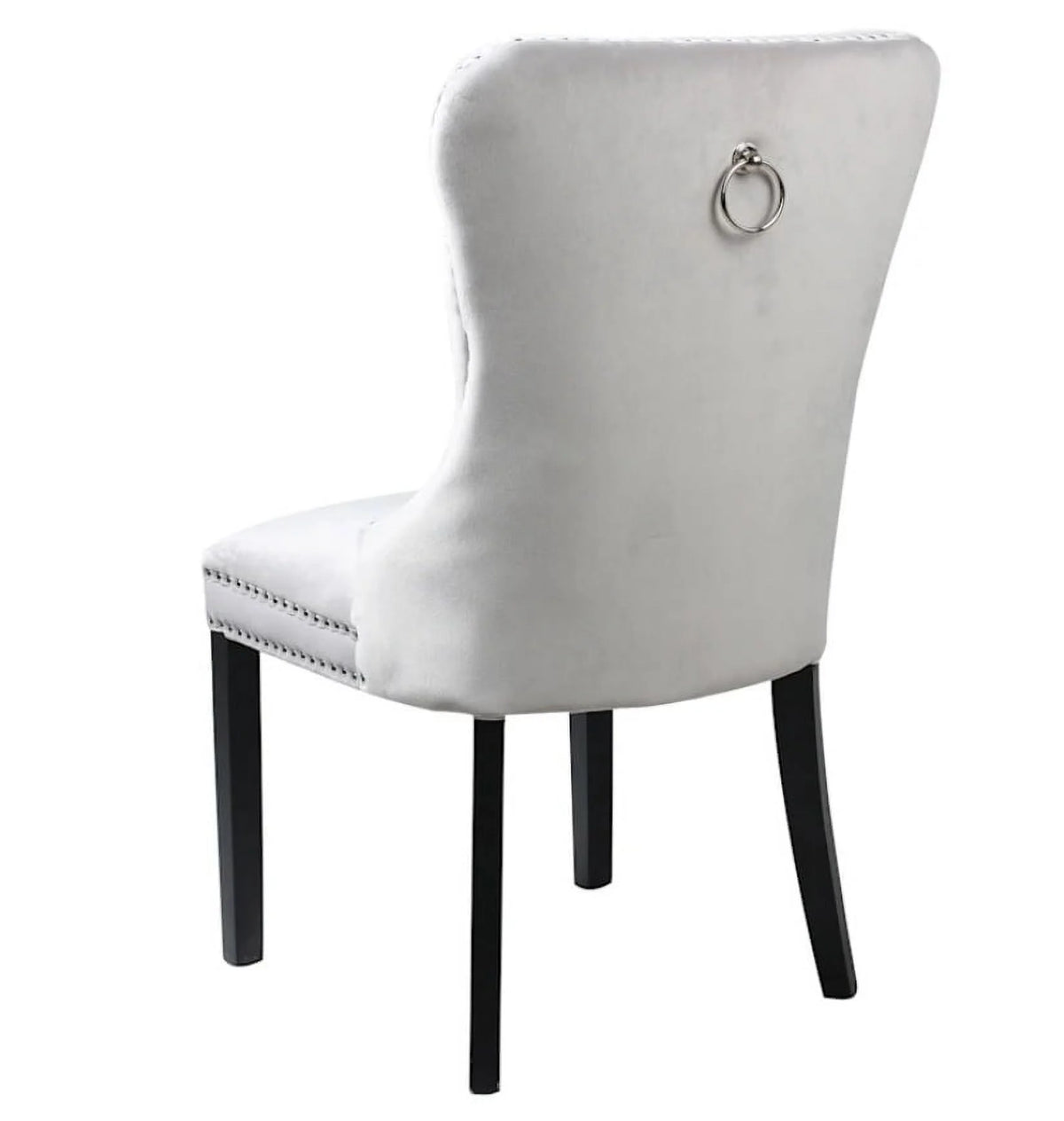 Velvet Grey Tufted Chair Y248156