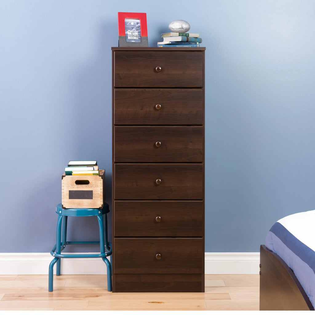 Tall Black 6-Drawer Dresser M229903