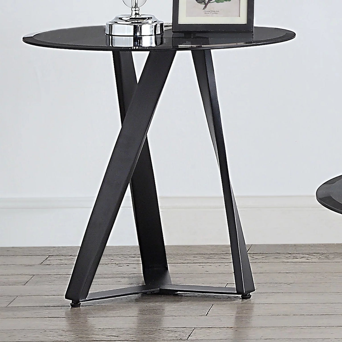 Grey 2-Piece Glass Top Coffee Table Set G26451