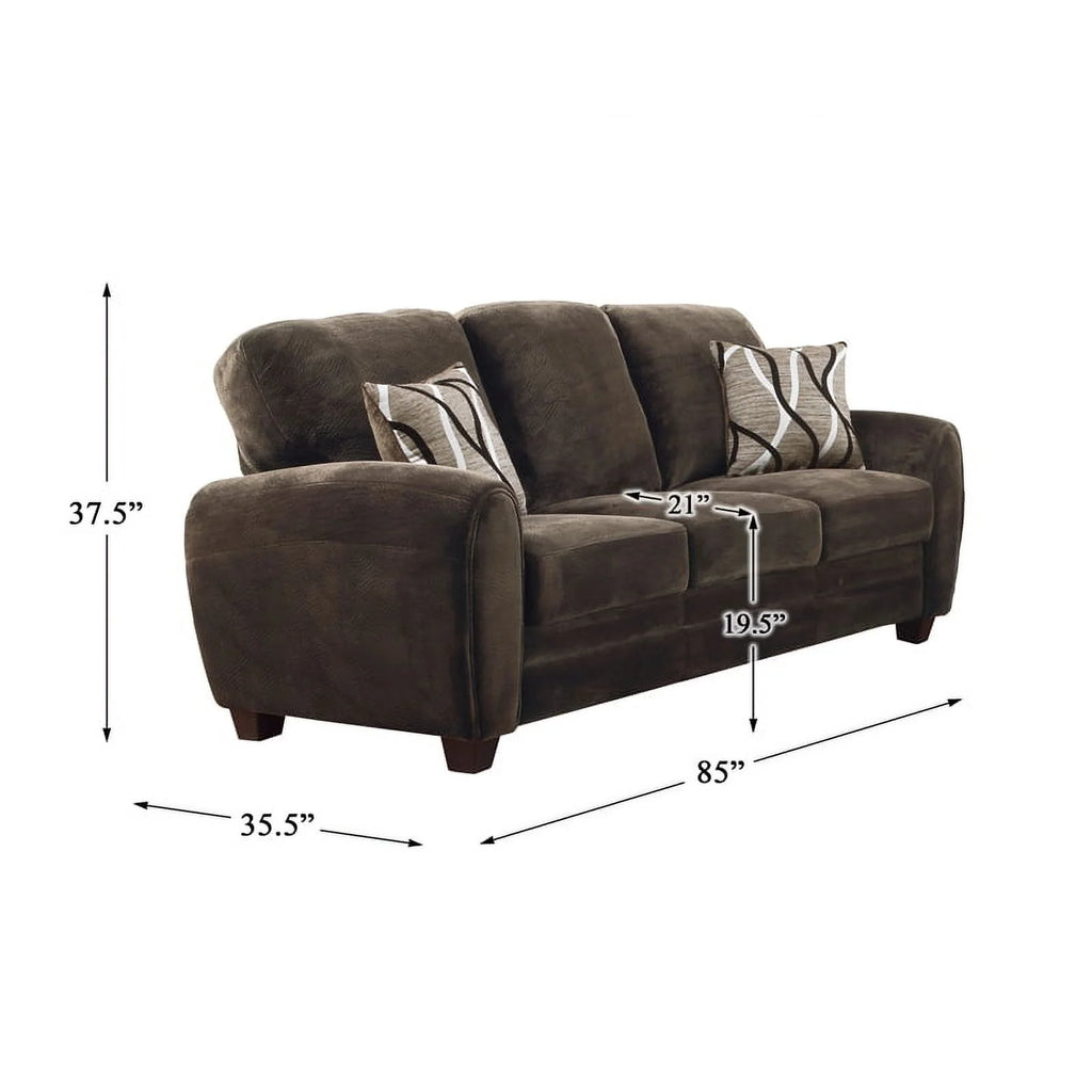 Contemporary Microfiber Upholstered Sofa L378