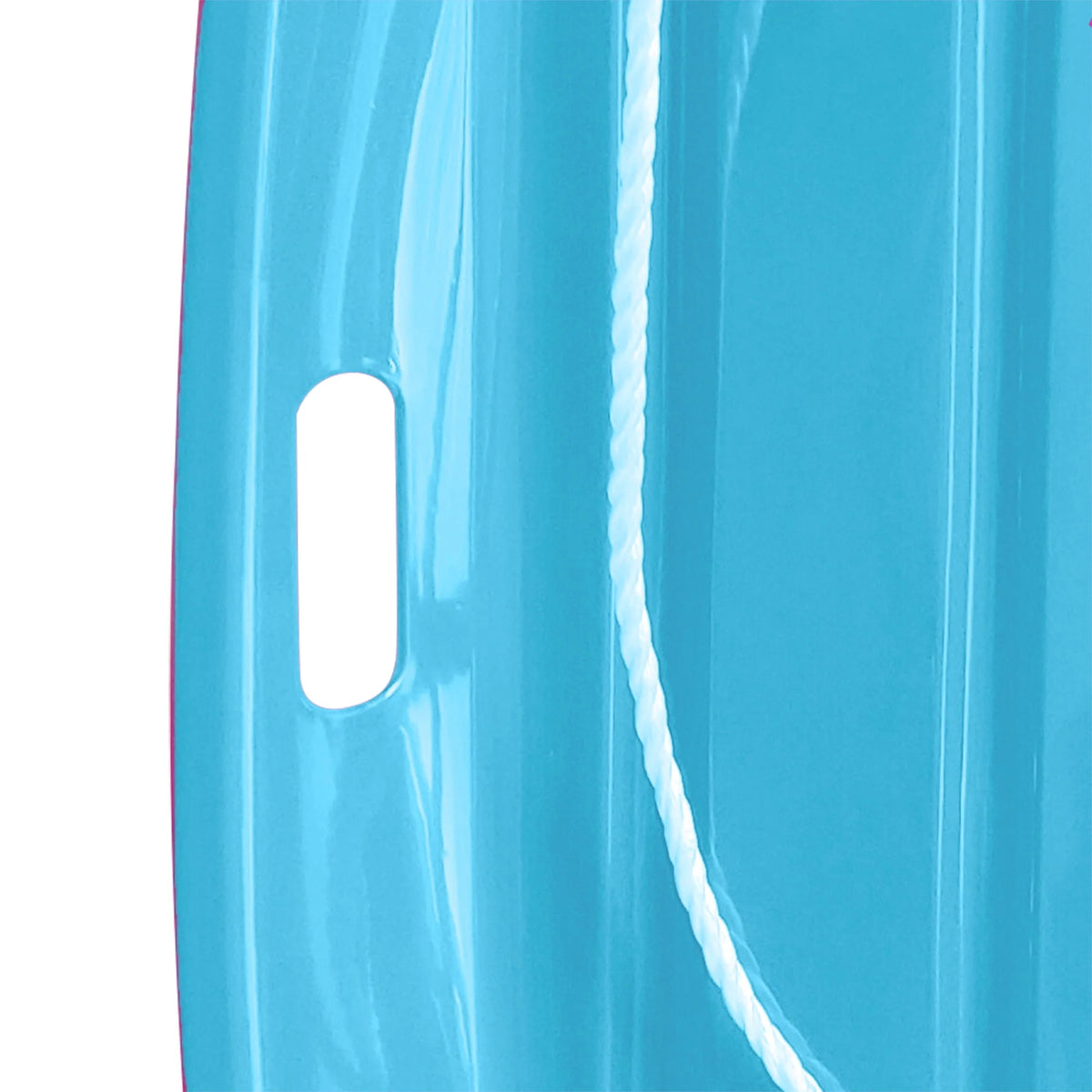 Blue Plastic Snow Toboggan Sled with Tow Rope L966063
