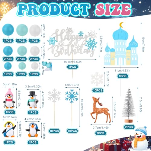 35 Piece Christmas Cake Topper Set T645555