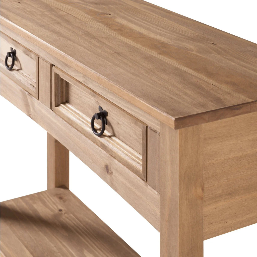 Wood Console Table 2 Drawers G332