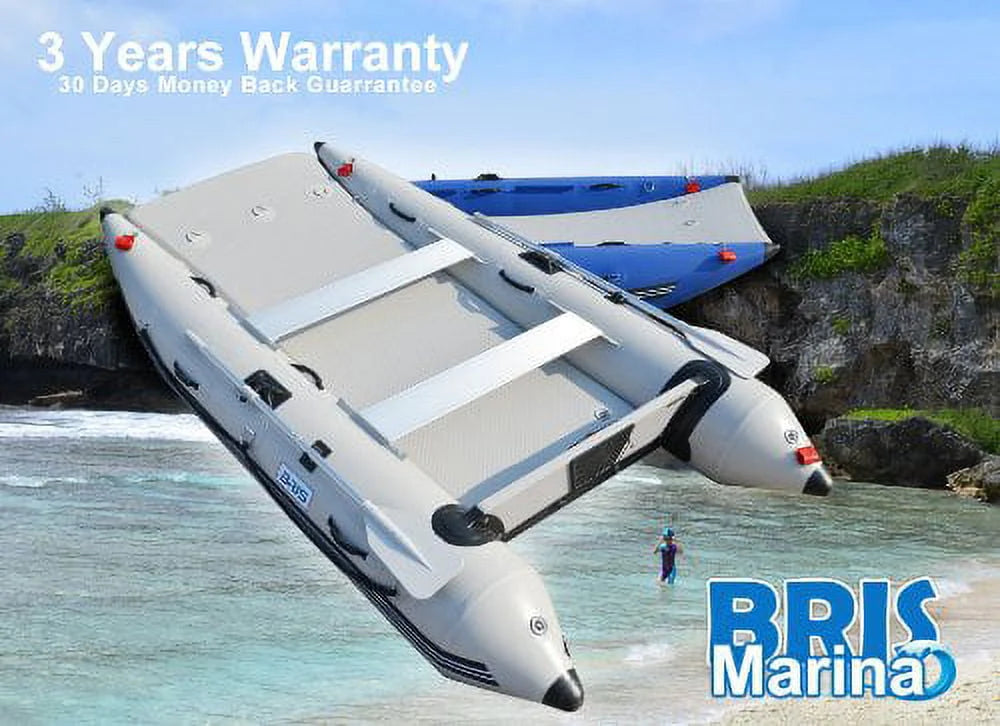 11Ft Inflatable Catamaran Boat Dinghy Gray K699890