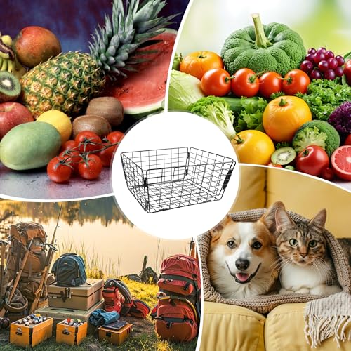 Folding Large Capacity Steel Tricycle Basket V6270
