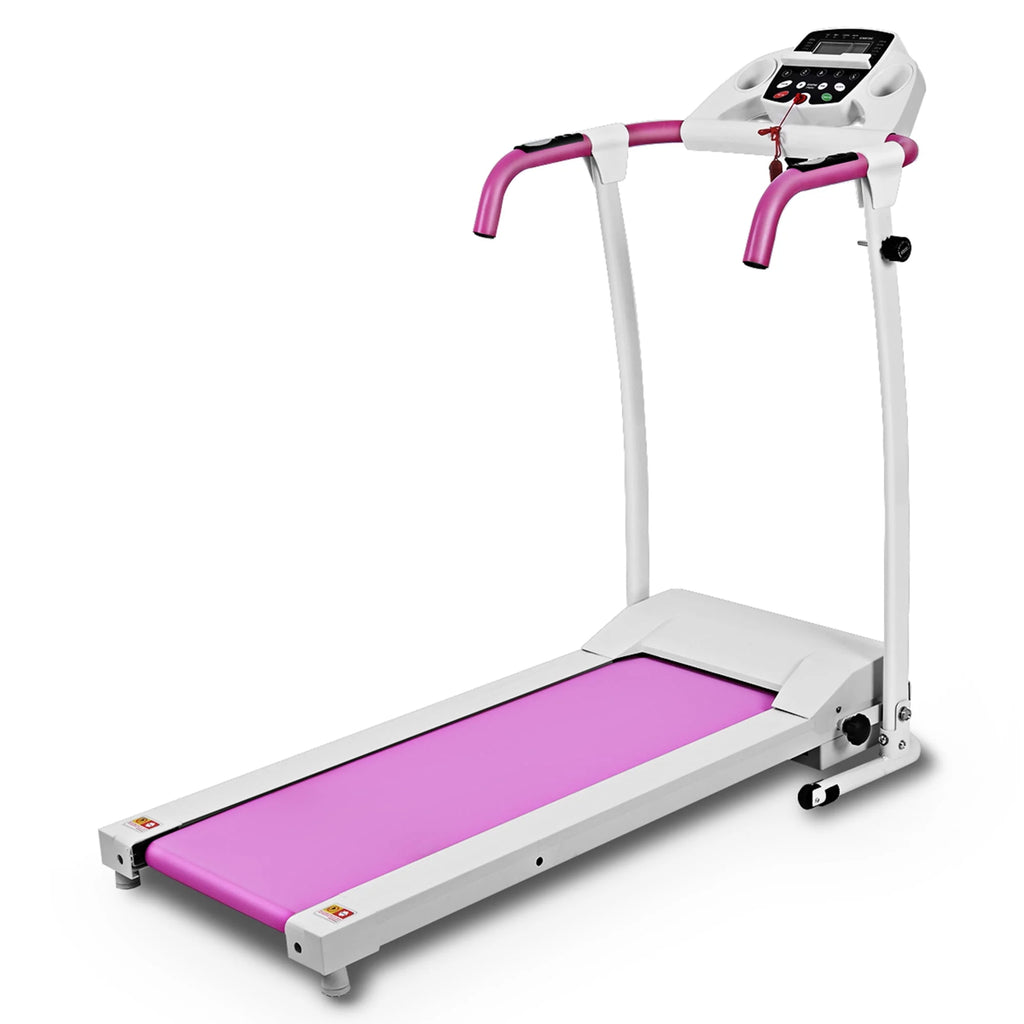 Folding Electric Treadmill 800W Pink W367846