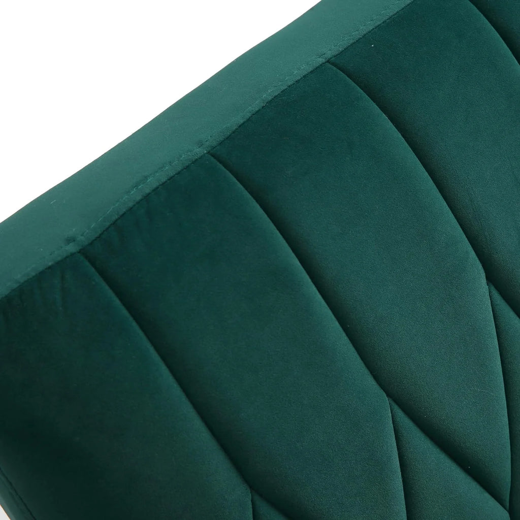 Dark Green Velvet 2 in 1 Accent Chair with Ottoman B169840