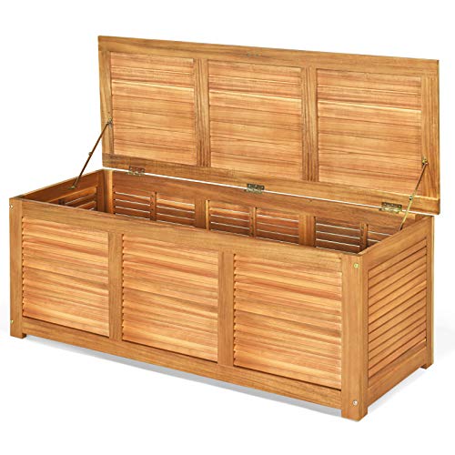 46 Gallon Acacia Wood Storage Bench M655