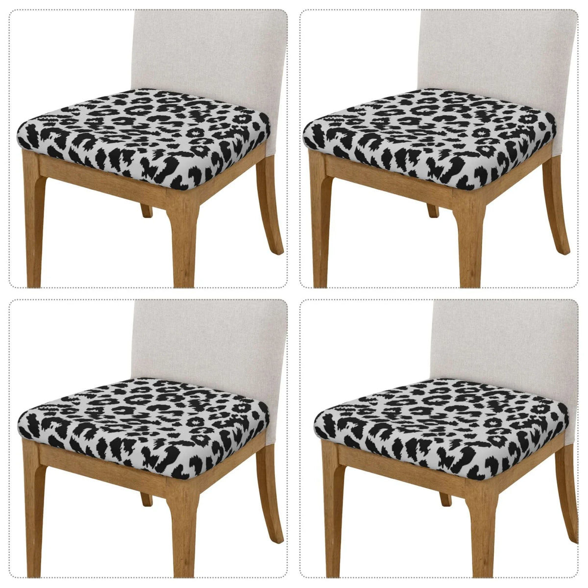 Leopard Print Dining Chair Seat Covers R987303