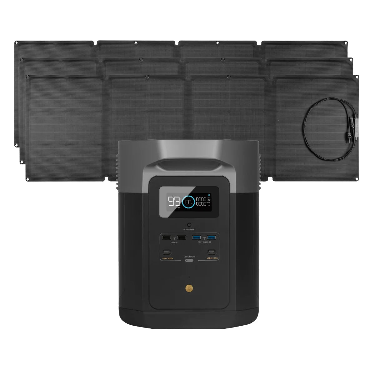 Portable Power Station and 3 x Portable Solar Panel T277821