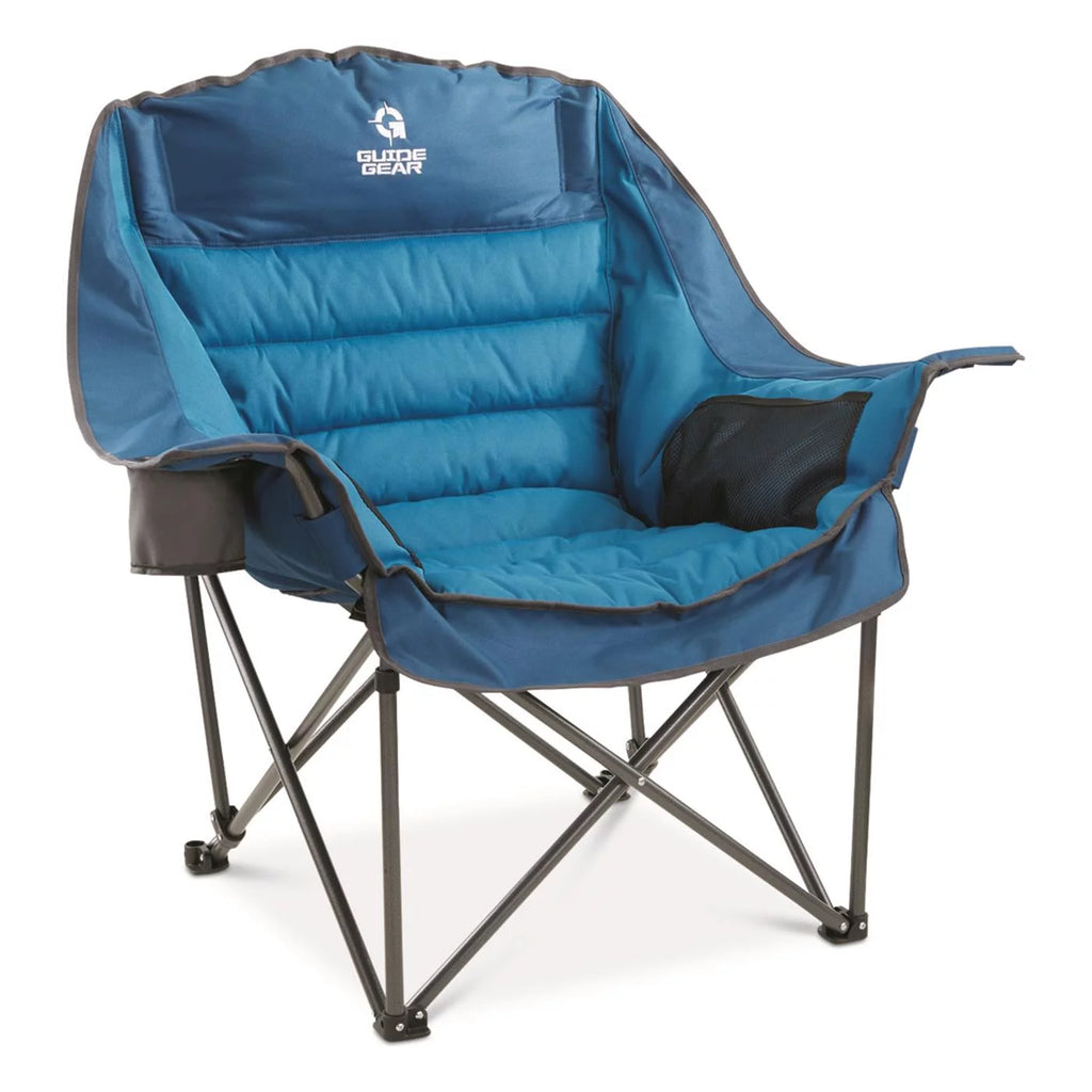 Oversized XL Padded Folding Camping Chair with Cup Holder Z396