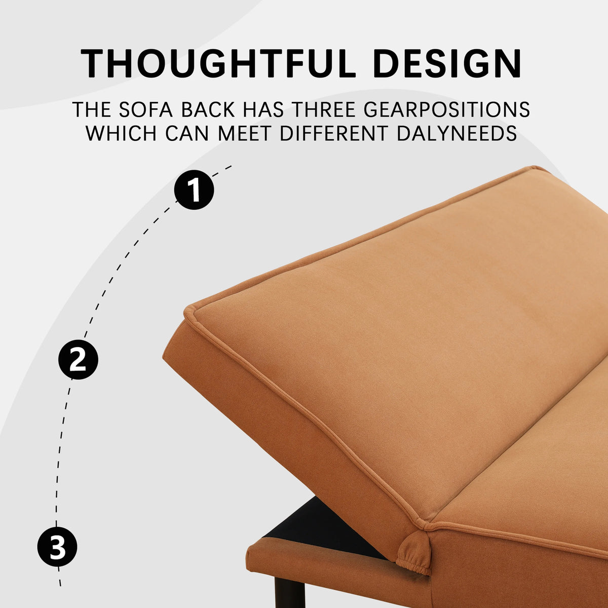 Flannel Convertible Sleeper Futon Sofa Bed L1725