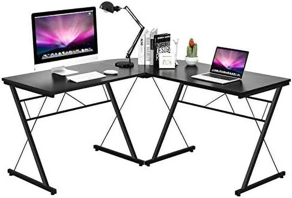 L-Shaped Corner Computer Desk with Round Corner G8654