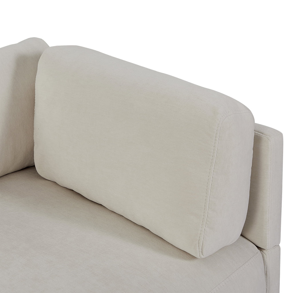Oversized Convertible Sectional Sofa L Shaped Couch with Reversible Chaise Beige B743017