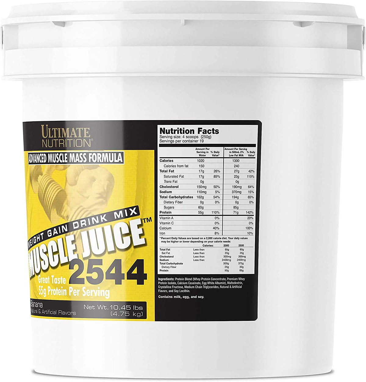 Banana Whey Protein Weight Gain Drink Mix 10.45 Pounds Z24560