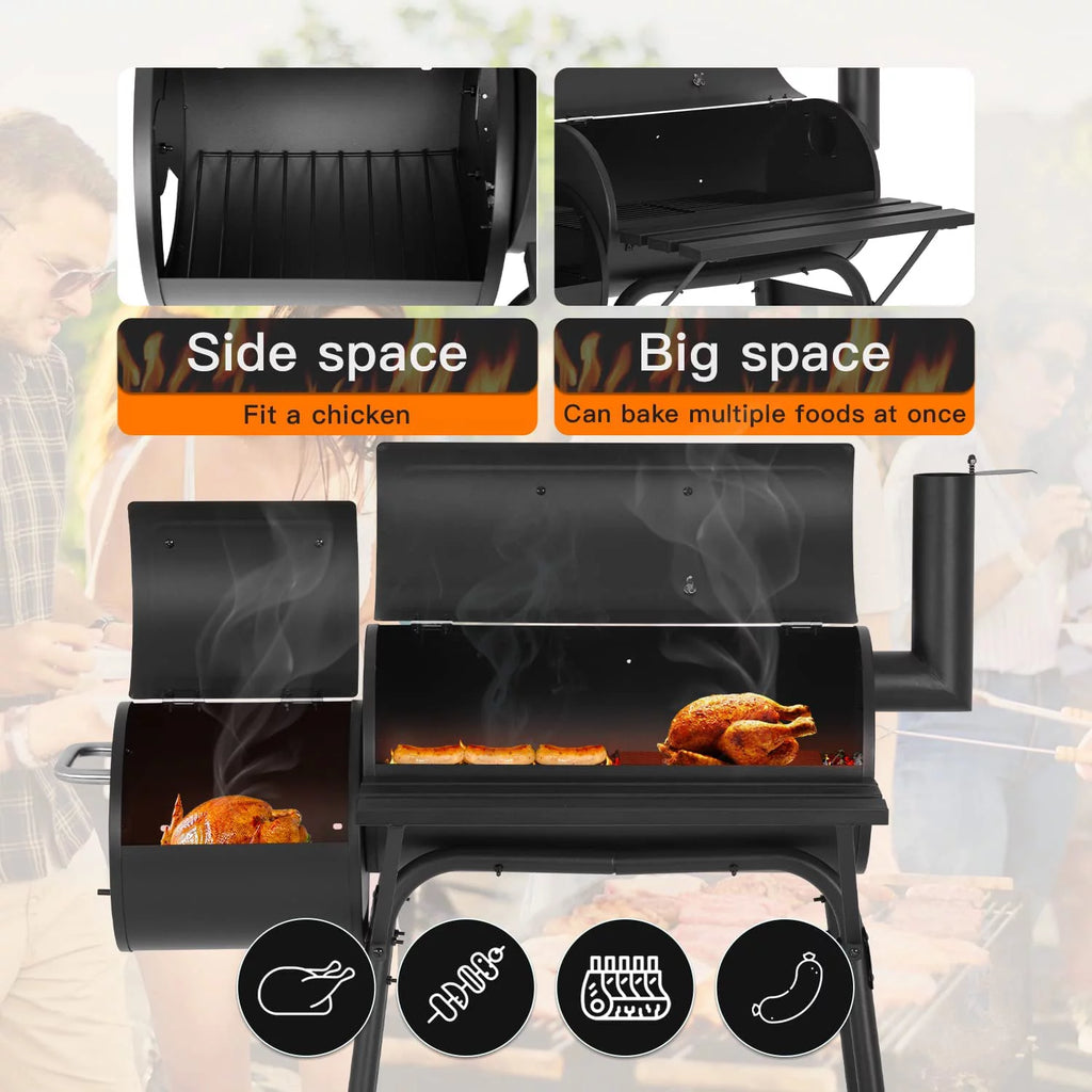 Charcoal Grills Outdoor BBQ Grill Portable Grill Offset Smoker E46210