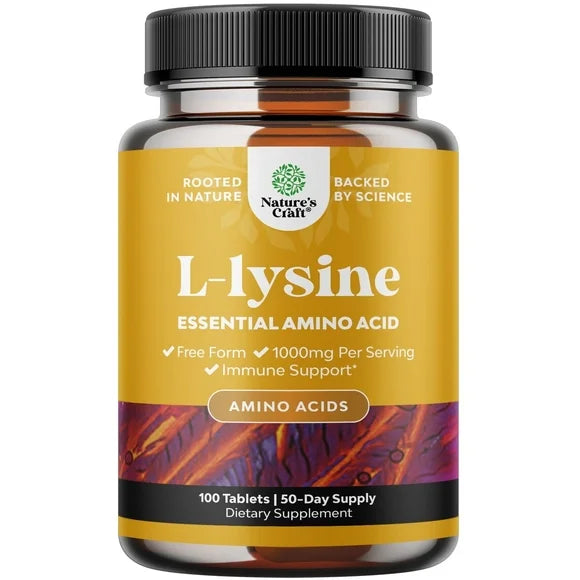 L Lysine 1000mg Nutritional Supplements 100 Tablets Q205