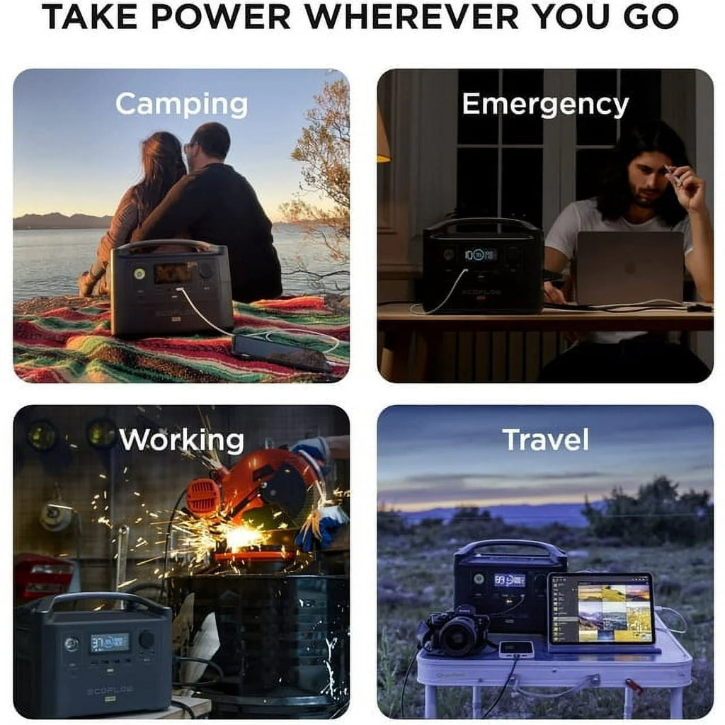 Portable Power Station 720Wh Solar Generator 600W Y82035