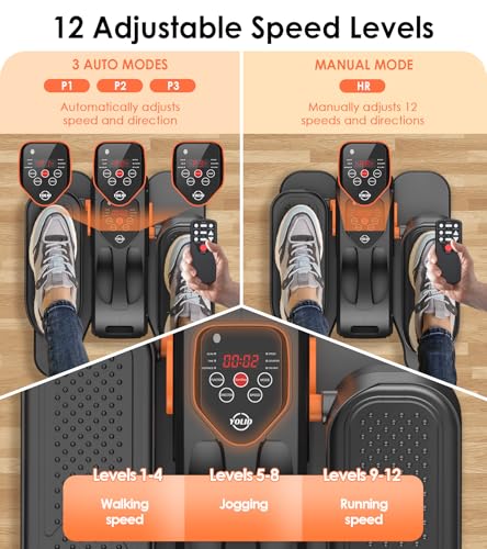 Portable Seated Pedal Exerciser with 12 Adjustable Speeds D801