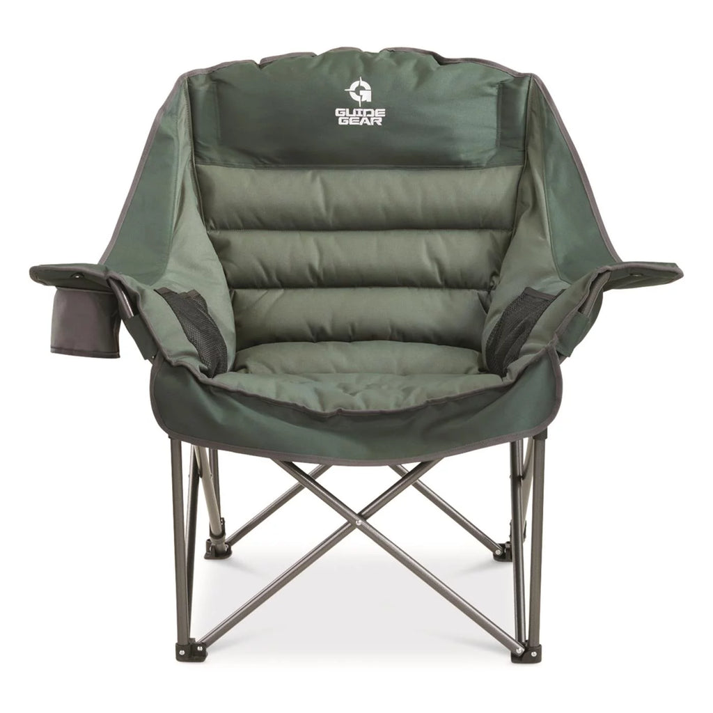 Oversized XL Padded Folding Camping Chair with Cup Holder Z396