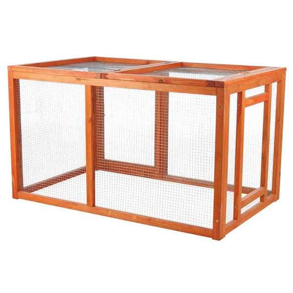 Large Metal Chicken Coop Walk-in Poultry Cage with Waterproof Cover Y67574