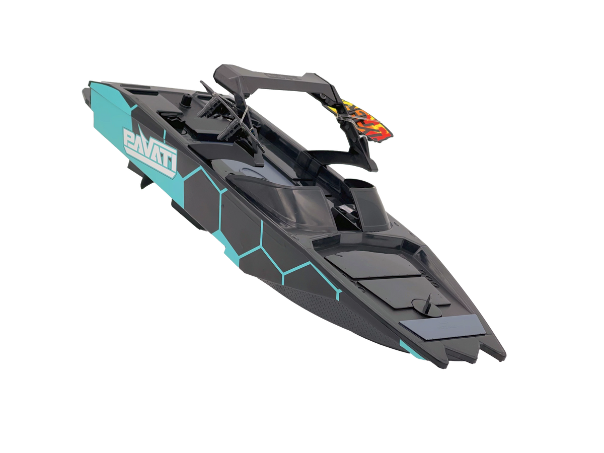 1:18 Electric Blue and Black Remote Control Wakeboard Boat A83615