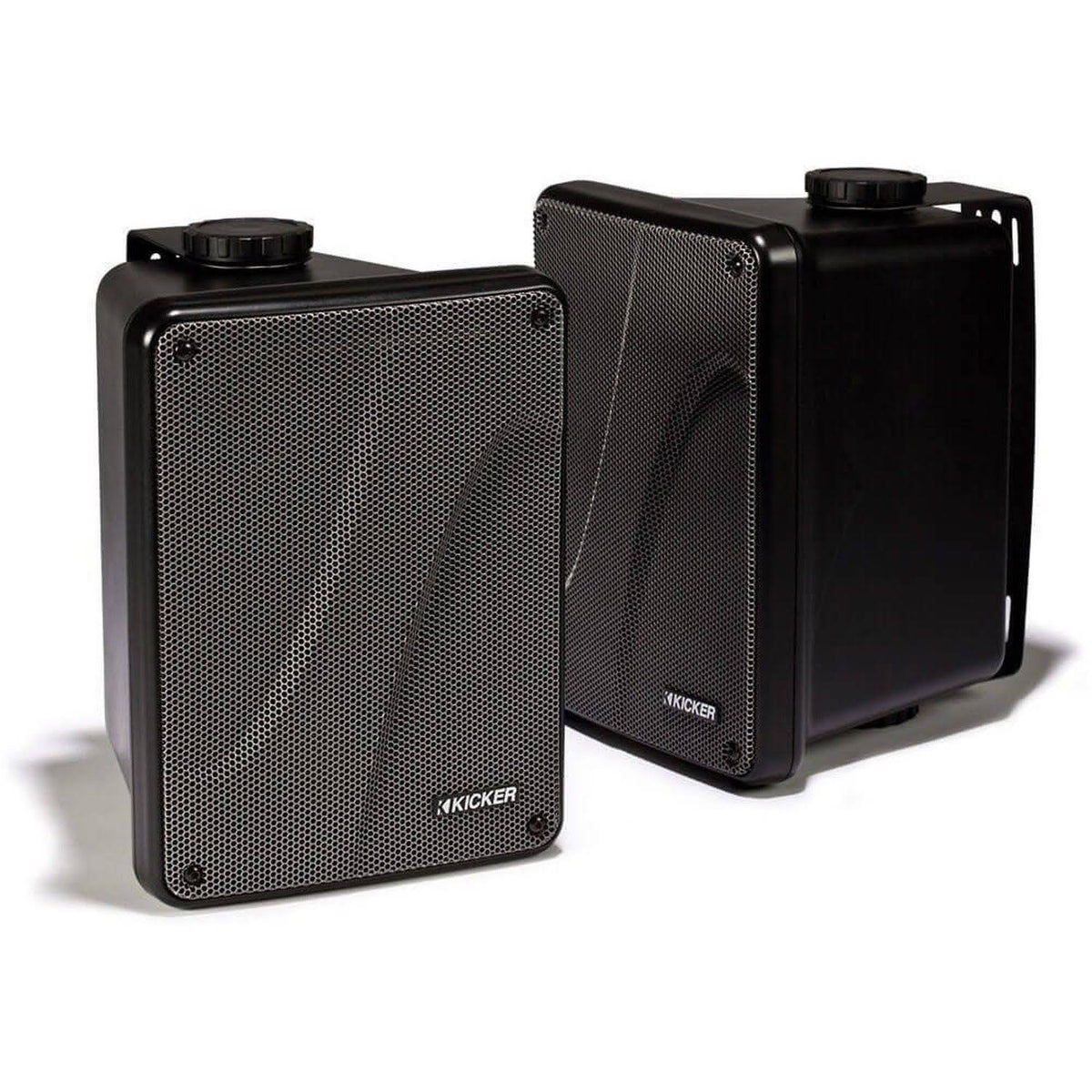 Black 2-Way Indoor/Outdoor Speakers Pair Y2588