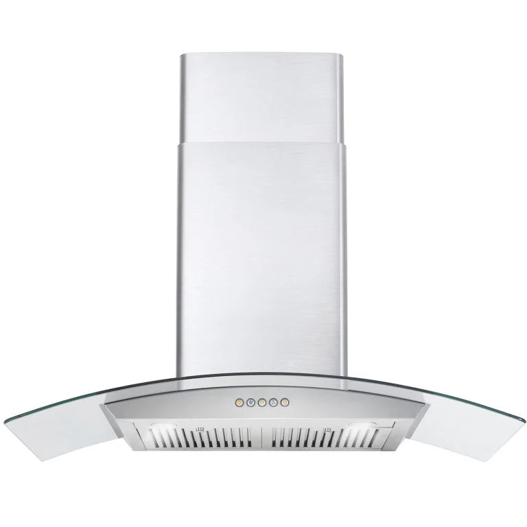 380 CFM Convertible Wall Mount Range Hood with Glass Canopy M97790