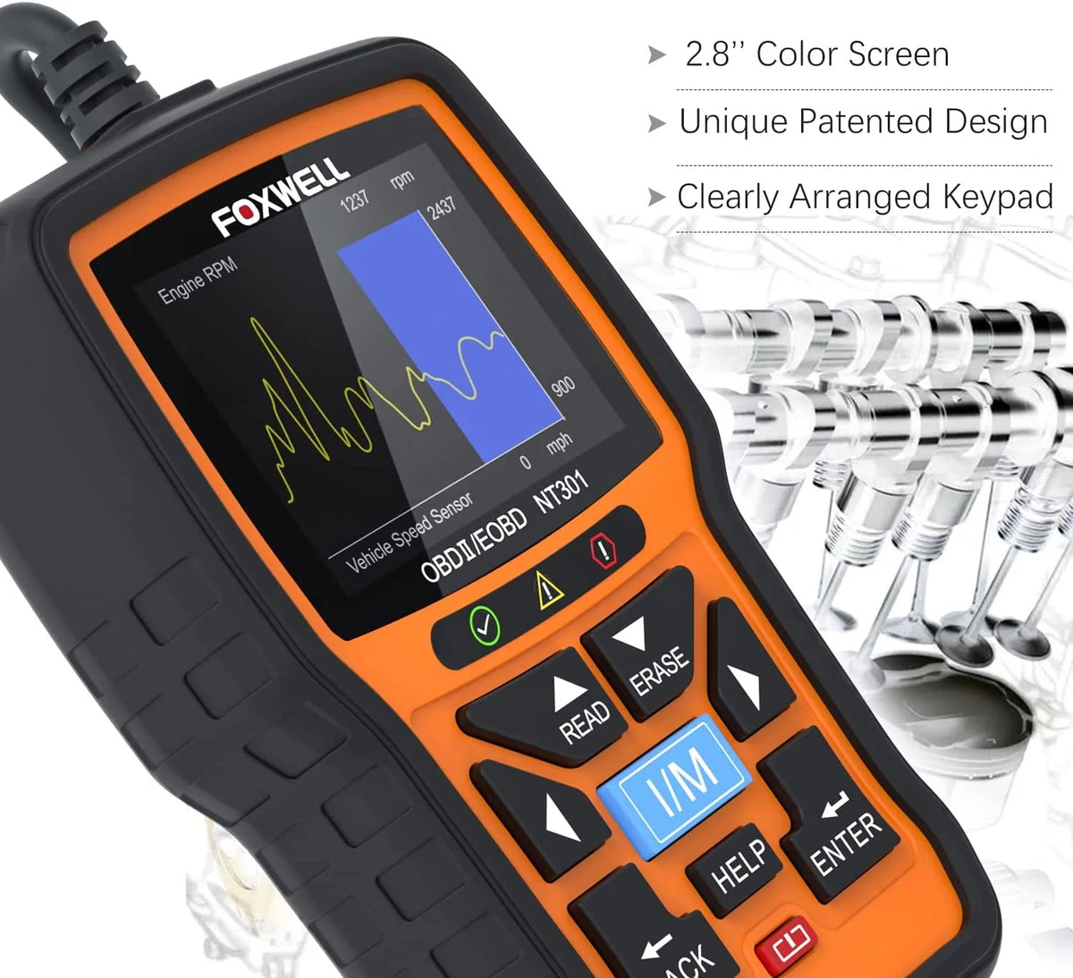OBD2 Scanner Engine Code Reader Automotive Diagnostic Tool D86427