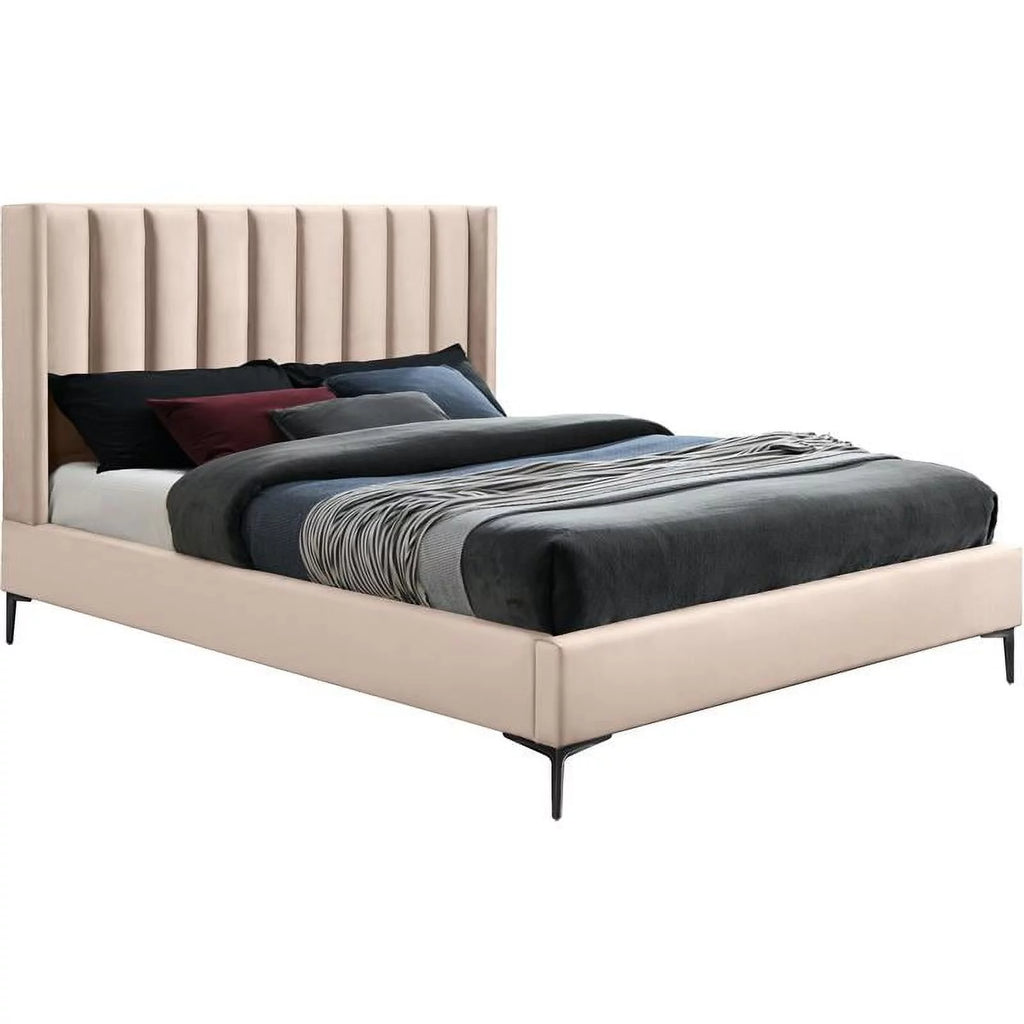 Pink Velvet King Bed N569356