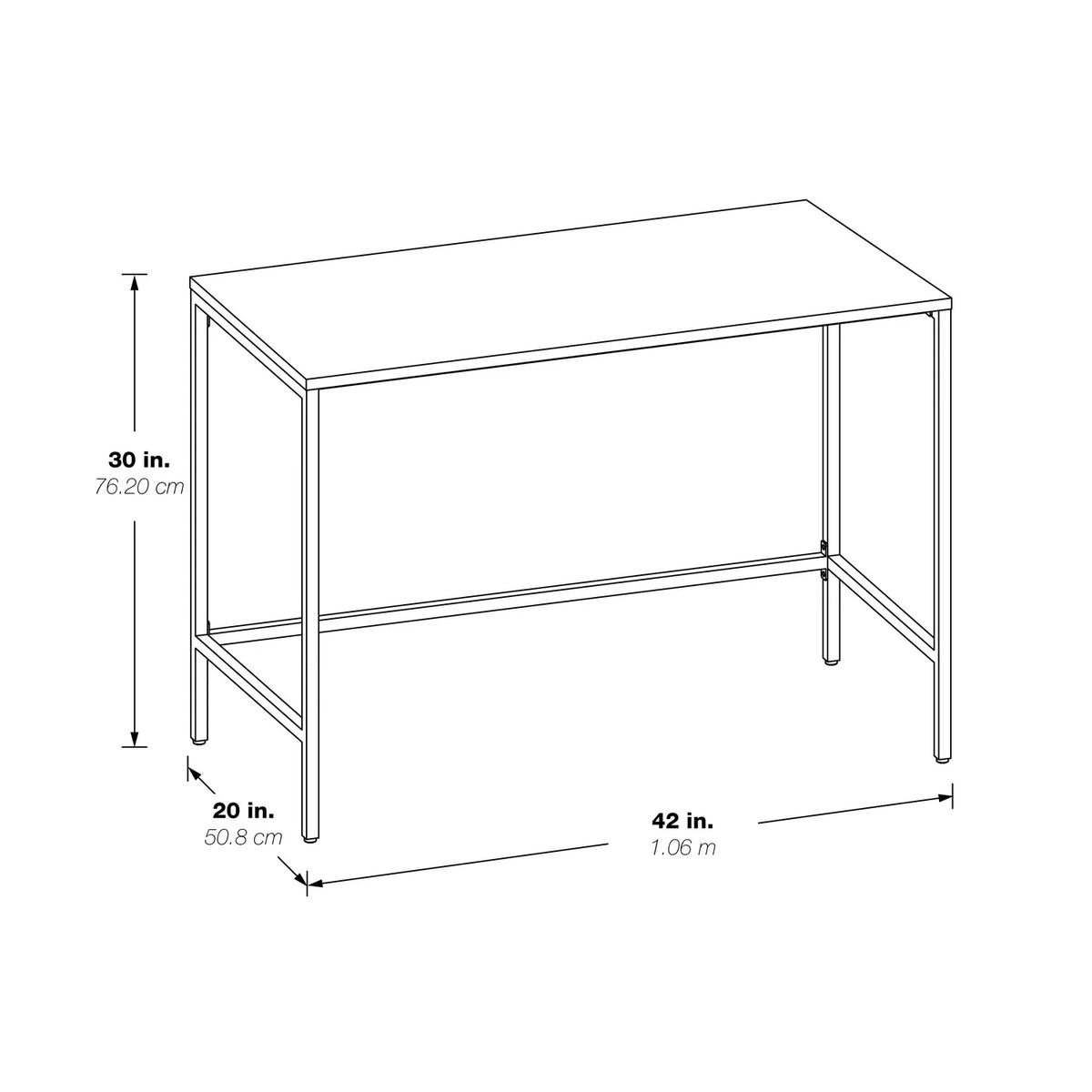 42" Contemporary Wood Writing Desk D809493
